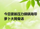 今日更新压力锅锅海带萝卜大筒骨汤