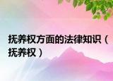 抚养权方面的法律知识（抚养权）