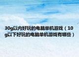 30g以内好玩的电脑单机游戏（10g以下好玩的电脑单机游戏有哪些）