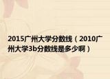 2015广州大学分数线（2010广州大学3b分数线是多少啊）