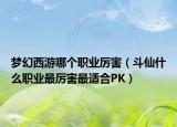 梦幻西游哪个职业厉害（斗仙什么职业最厉害最适合PK）