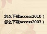 怎么下载access2010（怎么下载access2003）