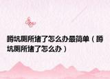 蹲坑厕所堵了怎么办最简单（蹲坑厕所堵了怎么办）