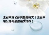 王者荣耀公孙离最强铭文（王者荣耀公孙离最强铭文推荐）