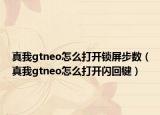 真我gtneo怎么打开锁屏步数（真我gtneo怎么打开闪回键）