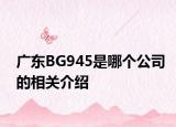 广东BG945是哪个公司的相关介绍