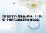 天秤座在斗罗大陆里是小舞吗（《斗罗大陆》小舞的真正星座是什么相关介绍）