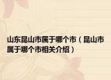 山东昆山市属于哪个市（昆山市属于哪个市相关介绍）