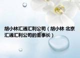 胡小林汇通汇利公司（胡小林 北京汇通汇利公司的董事长）
