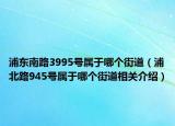 浦东南路3995号属于哪个街道（浦北路945号属于哪个街道相关介绍）