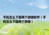 手机怎么下载两个微信软件（手机怎么下载两个微信）