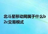 北斗星移动网属于什么b2c交易模式