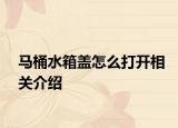 马桶水箱盖怎么打开相关介绍