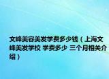 文峰美容美发学费多少钱（上海文峰美发学校 学费多少 三个月相关介绍）