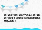 零下25度和零下5度谁气温低（零下5度零下8度零下15度0度比较低的温度是几度相关介绍）