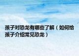 孩子对恐龙有哪些了解（如何给孩子介绍常见恐龙）