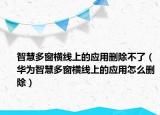 智慧多窗横线上的应用删除不了（华为智慧多窗横线上的应用怎么删除）