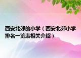 西安北郊的小学（西安北郊小学排名一览表相关介绍）