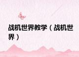 战机世界教学（战机世界）