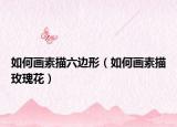 如何画素描六边形（如何画素描玫瑰花）