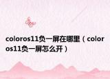 coloros11负一屏在哪里（coloros11负一屏怎么开）