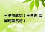 王孝杰武功（王孝杰 武周时期名将）