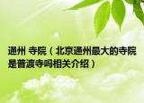 通州 寺院（北京通州最大的寺院是普渡寺吗相关介绍）