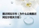 搬迁阿拉尔市（为什么云南搬迁阿拉尔相关介绍）