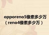 opporeno5像素多少万（reno4像素多少万）