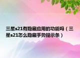 三星s21有隐藏应用的功能吗（三星s21怎么隐藏手势提示条）