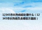12345市长热线能处理什么（12345市长热线负责哪些方面的）