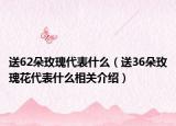 送62朵玫瑰代表什么（送36朵玫瑰花代表什么相关介绍）