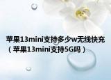 苹果13mini支持多少w无线快充（苹果13mini支持5G吗）