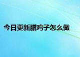 今日更新腊鸡子怎么做