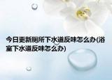 今日更新厕所下水道反味怎么办(浴室下水道反味怎么办)