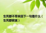 生死都不带来回下一句是什么（生死都寂寞）