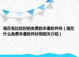 现在有比较好的免费的杀毒软件吗（现在什么免费杀毒软件好用相关介绍）