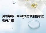 潍坊寒亭一中2021美术素描考试相关介绍