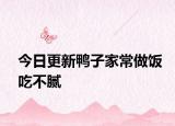 今日更新鸭子家常做饭吃不腻