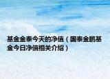 基金金泰今天的净值（国泰金鹏基金今日净值相关介绍）