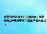 紫芳园六区属于方庄街道么（紫芳园方庄6号属于哪个派出所相关介绍）