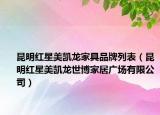 昆明红星美凯龙家具品牌列表（昆明红星美凯龙世博家居广场有限公司）