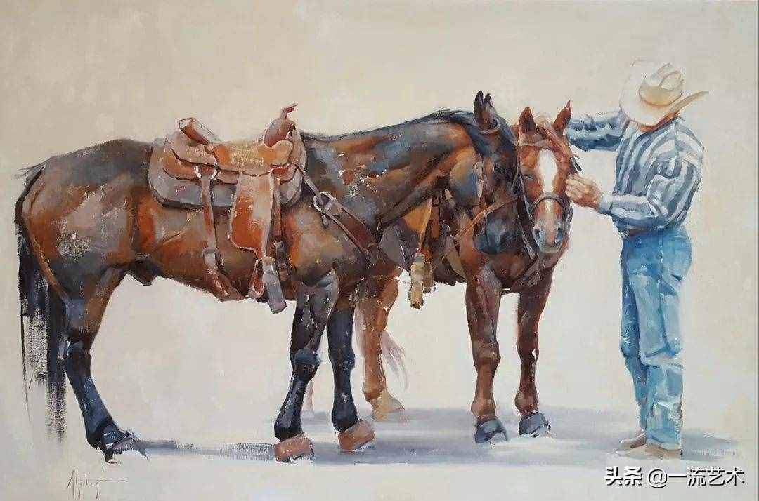 美国90后美女画家，画马堪称一绝
