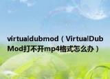 virtualdubmod（VirtualDubMod打不开mp4格式怎么办）