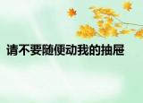请不要随便动我的抽屉