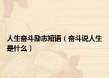 人生奋斗励志短语（奋斗说人生是什么）