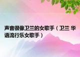 声音很像卫兰的女歌手（卫兰 华语流行乐女歌手）