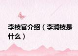 李枝官介绍（李润枝是什么）