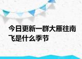 今日更新一群大雁往南飞是什么季节