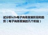 试分析b2b电子商务发展阶段和趋势（电子商务发展的几个阶段）